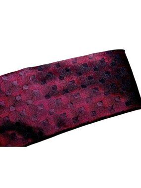 Tie Men's Silk Neck Tie Red Back Made by  DKNY Geometric Squares Holiday